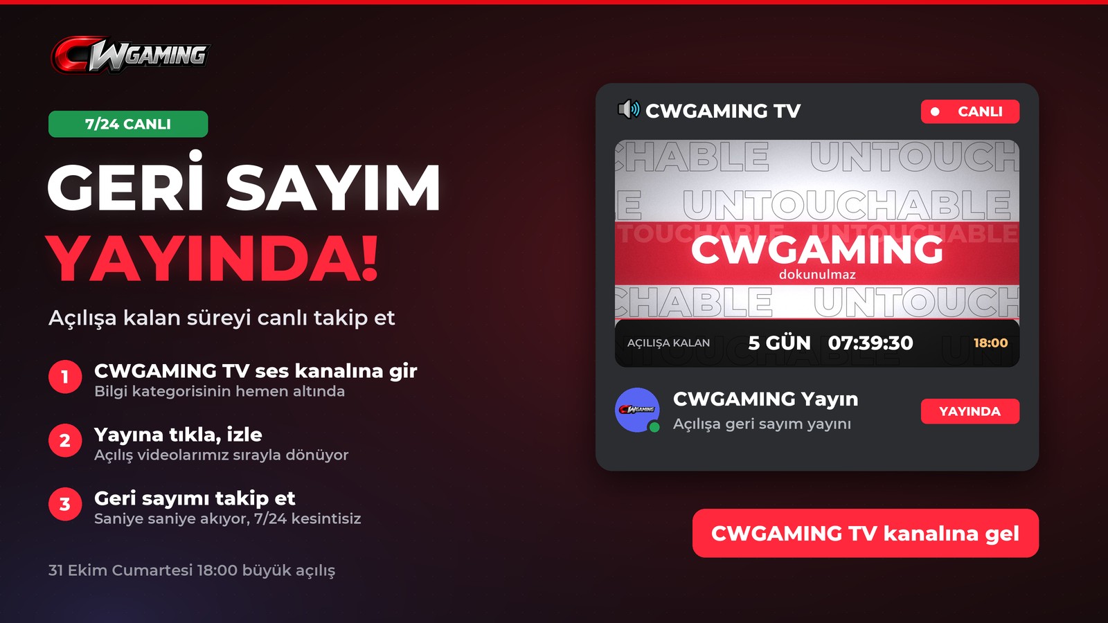 Açılışa Geri Sayım Canlı Yayında!