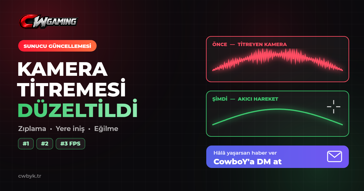 Kamera titremesi düzeltildi