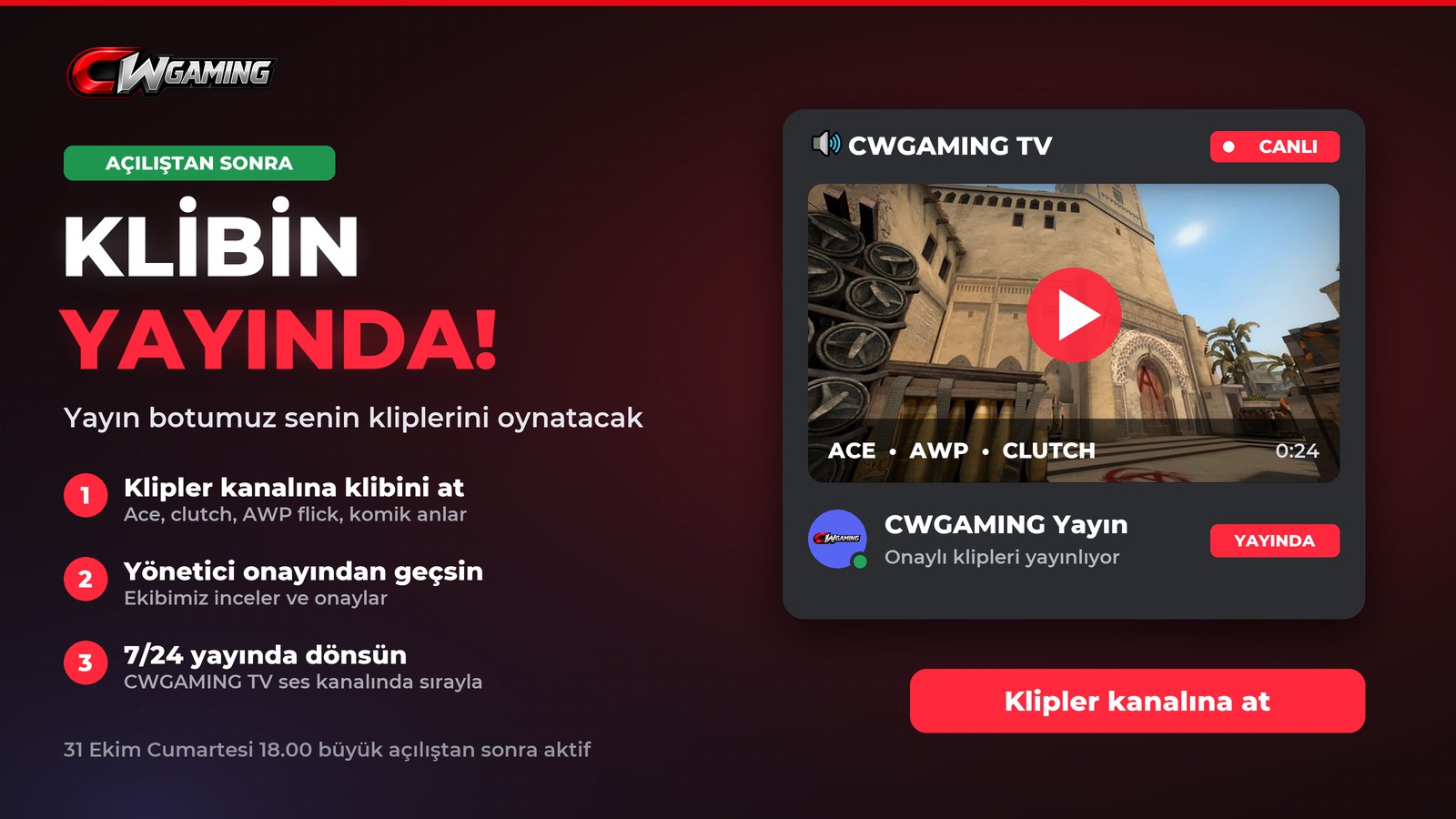 Klibin CWGAMING TV'de Yayında!